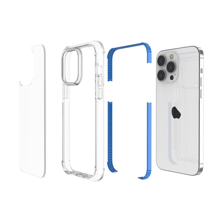 For iPhone 15 Pro Four-corner Shockproof TPU + Acrylic Phone Case(Blue) - iPhone 15 Pro Cases by buy2fix | Online Shopping UK | buy2fix