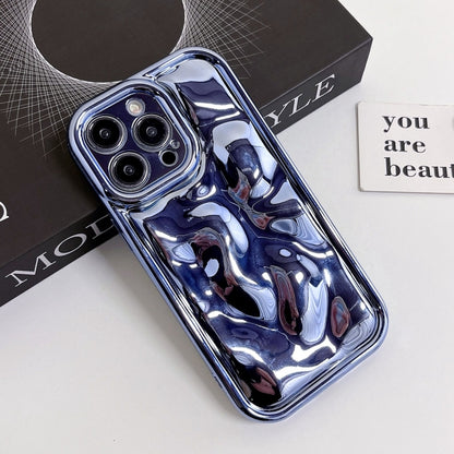 For iPhone 14 Pro Electroplating Meteorite Texture TPU Phone Case(Blue) - iPhone 14 Pro Cases by buy2fix | Online Shopping UK | buy2fix