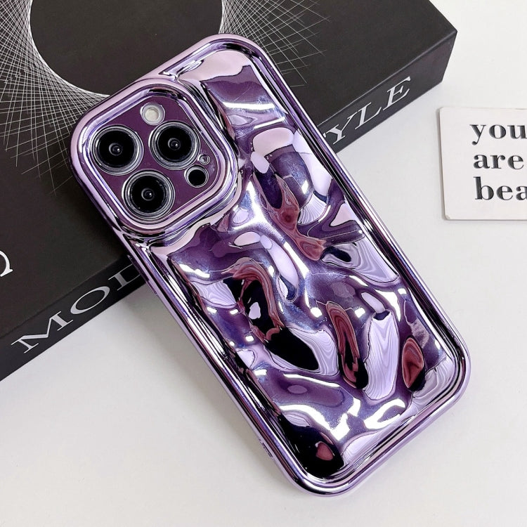 For iPhone 13 Pro Electroplating Meteorite Texture TPU Phone Case(Purple) - iPhone 13 Pro Cases by buy2fix | Online Shopping UK | buy2fix