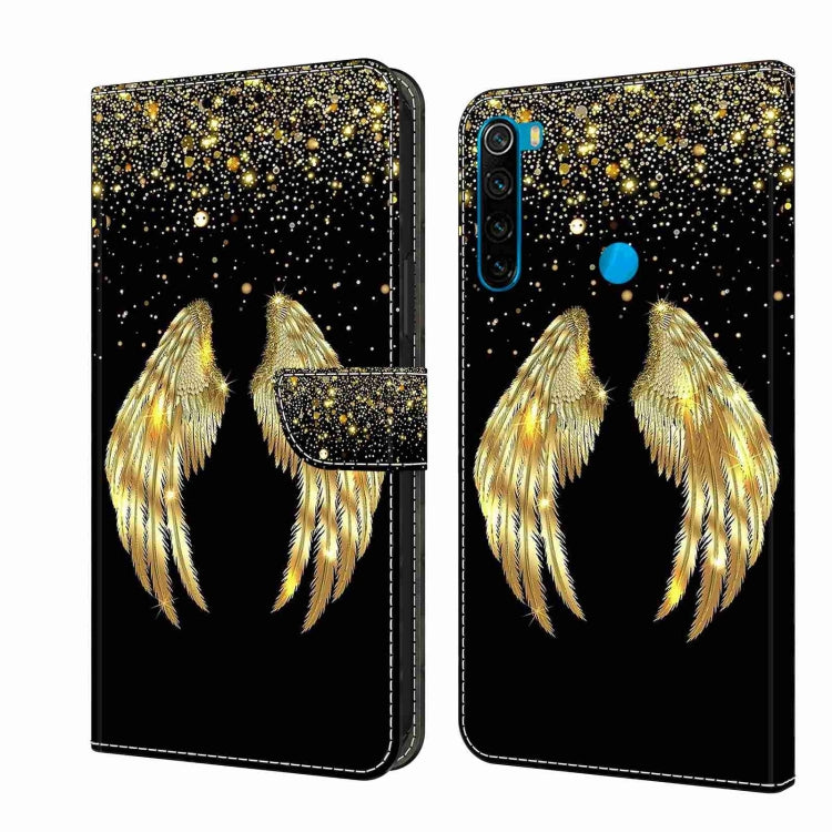 For Xiaomi Redmi Note 8 Crystal 3D Shockproof Protective Leather Phone Case(Golden Wings) - Xiaomi Cases by buy2fix | Online Shopping UK | buy2fix