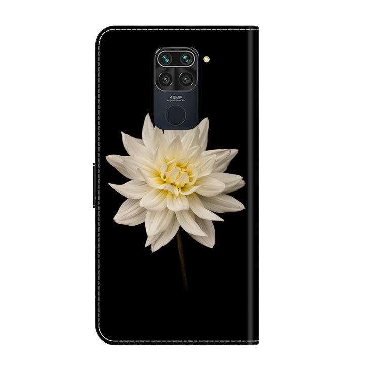 For Xiaomi Redmi Note 9 Crystal 3D Shockproof Protective Leather Phone Case(White Flower) - Xiaomi Cases by buy2fix | Online Shopping UK | buy2fix