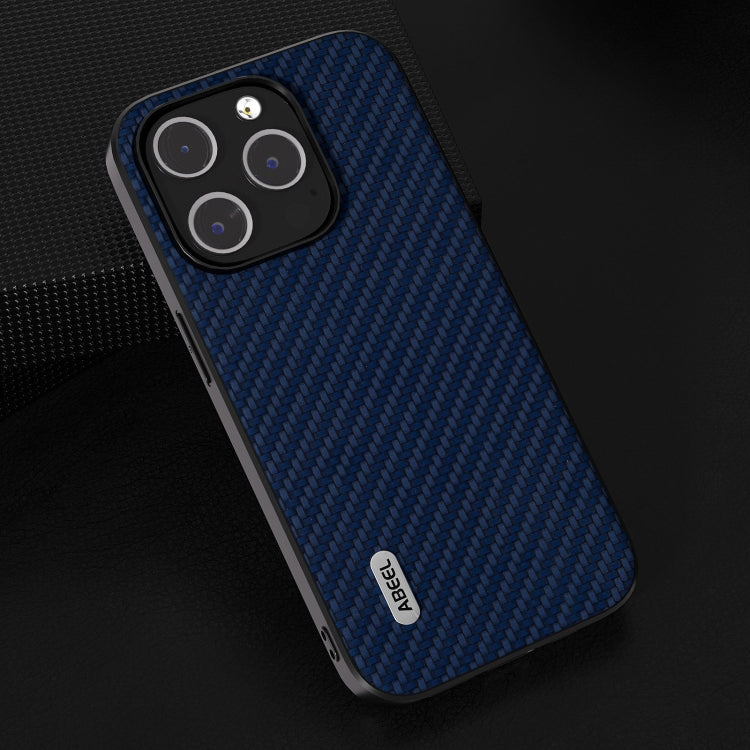 For iPhone 14 Plus ABEEL Carbon Fiber Texture Protective Phone Case(Dark Blue) - iPhone 14 Plus Cases by buy2fix | Online Shopping UK | buy2fix