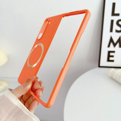 For Samsung Galaxy Z Fold5 Skin Feel Magsafe Magnetic Shockproof PC Phone Case(Orange) - Galaxy Z Fold5 Cases by buy2fix | Online Shopping UK | buy2fix