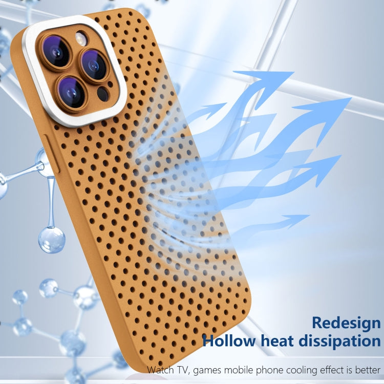 For iPhone 13 Hollow Heat Dissipation TPU Phone Case(Brown) - iPhone 13 Cases by buy2fix | Online Shopping UK | buy2fix