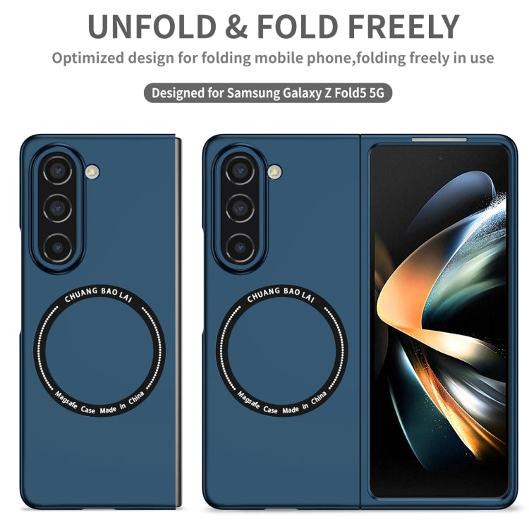 For Samsung Galaxy Z Fold5 Magsafe Magnetic Folding PC Phone Case(Blue) - Galaxy Z Fold5 Cases by buy2fix | Online Shopping UK | buy2fix