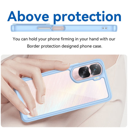 For Honor 90 Lite Colorful Series Acrylic + TPU Phone Case(Blue) - Honor Cases by buy2fix | Online Shopping UK | buy2fix