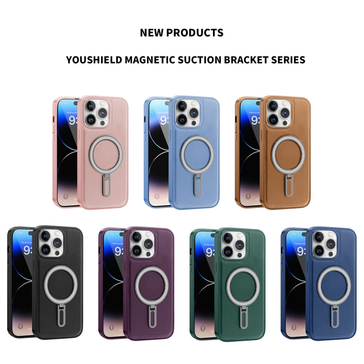 For iPhone 11 MagSafe Magnetic Holder Phone Case(Black) - iPhone 11 Cases by buy2fix | Online Shopping UK | buy2fix