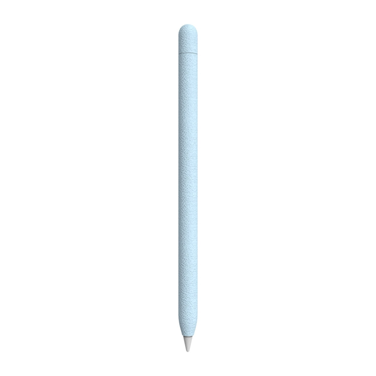 For Apple Pencil 1 LOVE MEI Frosted Leather Texture Silicone Protective Pen Case(Blue) - Pencil Accessories by LOVE MEI | Online Shopping UK | buy2fix