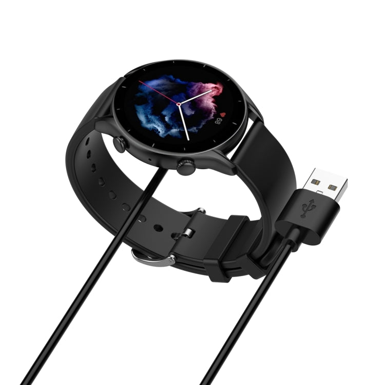 For Amazfit T-Rex Ultra Smart Watch Magnetic Charging Cable, Length: 1m(Black) - Charger by buy2fix | Online Shopping UK | buy2fix