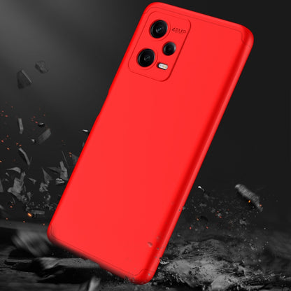 For Xiaomi Redmi Note 12 5G Global GKK Three Stage Splicing Full Coverage PC Phone Case(Red) - Note 12 Cases by GKK | Online Shopping UK | buy2fix