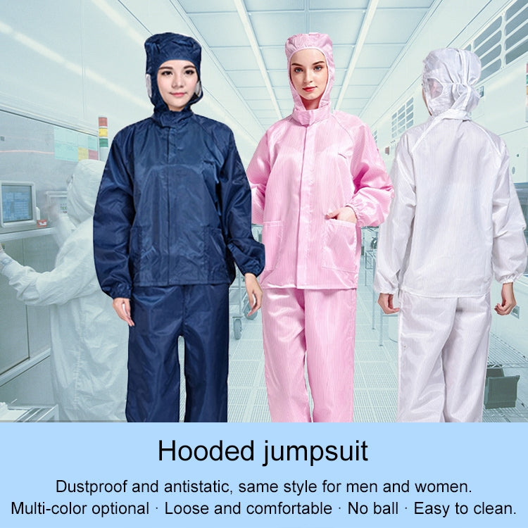 Striped Anti-static Split Hood Dust-proof Work Suit, Size:L(Blue) - Protective Clothing by buy2fix | Online Shopping UK | buy2fix