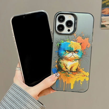 For iPhone 15 Pro Max Cute Animal Pattern Series PC + TPU Phone Case(White Puppy) - iPhone 15 Pro Max Cases by buy2fix | Online Shopping UK | buy2fix