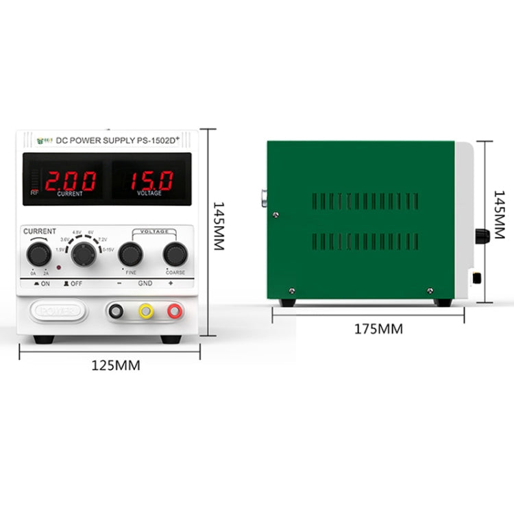 BEST 1502D+ 15V / 2A Digital Display DC Regulated Power Supply, 220V EU Plug - Power Supply by BEST | Online Shopping UK | buy2fix