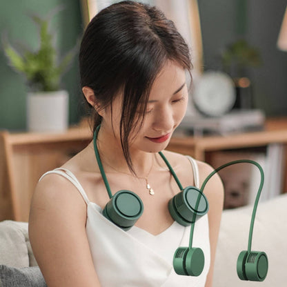 DQ209 Portable Hanging Neck Mute Aroma Diffuser Small Fan(Ice Green) - Electric Fans by buy2fix | Online Shopping UK | buy2fix