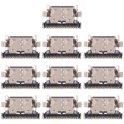 For Samsung Galaxy F13 SM-E135F 10 PCS Charging Port Connector - Single Tail Connector by buy2fix | Online Shopping UK | buy2fix