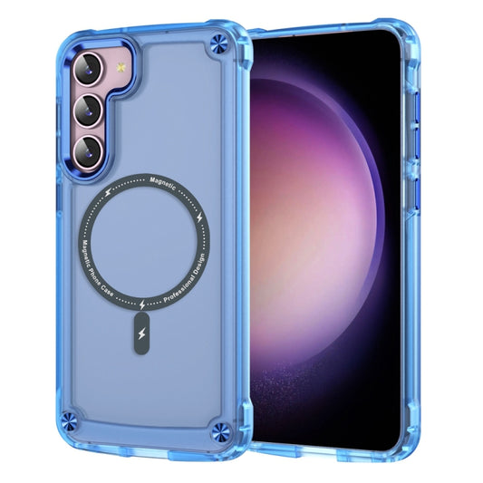 For Samsung Galaxy S23+ 5G Skin Feel TPU + PC MagSafe Magnetic Phone Case(Transparent Blue) - Galaxy S23+ 5G Cases by buy2fix | Online Shopping UK | buy2fix