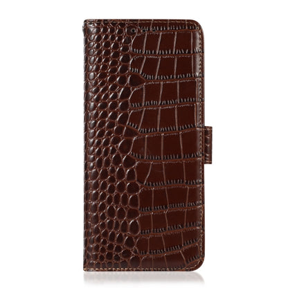 For Nothing Phone 2 Crocodile Top Layer Cowhide Leather Phone Case(Brown) - More Brand by buy2fix | Online Shopping UK | buy2fix