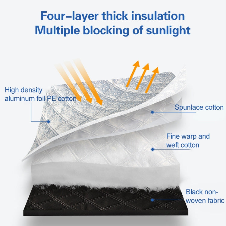Car Half-cover Car Clothing Sunscreen Heat Insulation Sun Nisor, Plus Cotton Size: 4.7x1.8x1.5m - Aluminum Film PEVA by buy2fix | Online Shopping UK | buy2fix