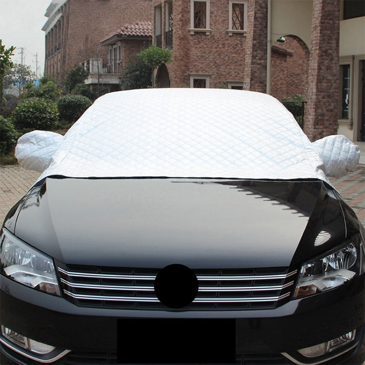 Car Half-cover Car Clothing Sunscreen Heat Insulation Sun Nisor, Plus Cotton Size: 4.8x1.7x1.5m - Aluminum Film PEVA by buy2fix | Online Shopping UK | buy2fix