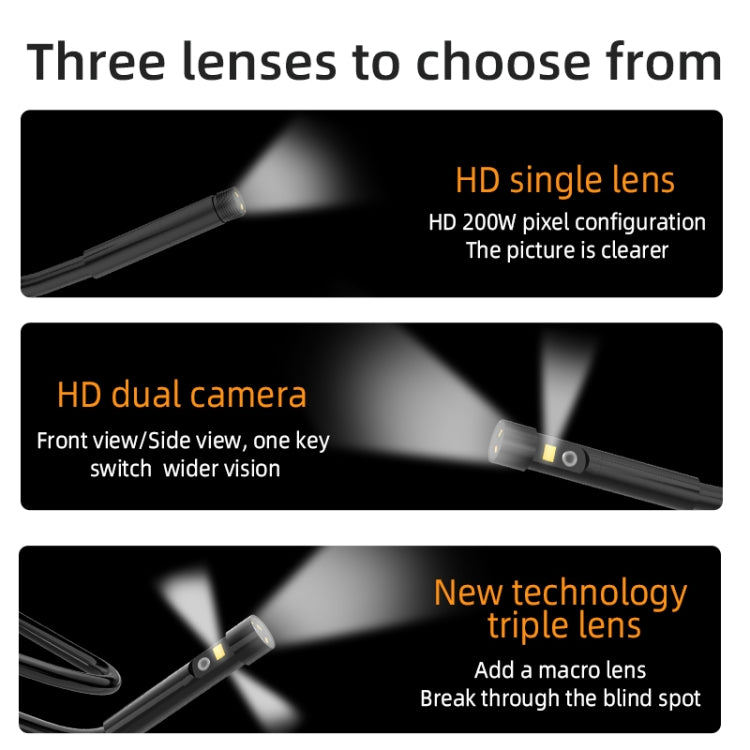 T23 8mm Single Lens 7 inch Screen Industrial Endoscope, Spec:5m Tube -  by buy2fix | Online Shopping UK | buy2fix
