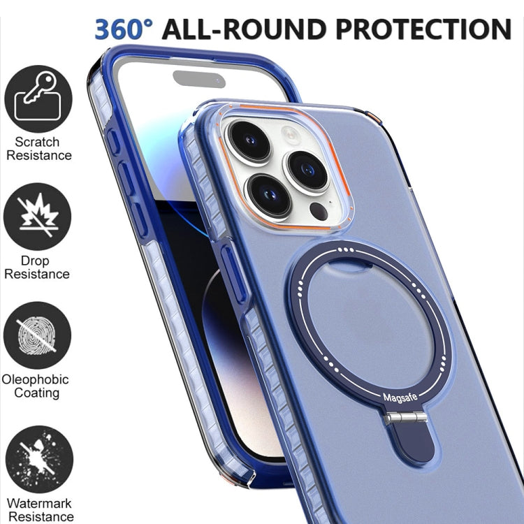 For iPhone 13 Pro Colorful 2 in 1 MagSafe Holder Phone Case(Blue) - iPhone 13 Pro Cases by buy2fix | Online Shopping UK | buy2fix