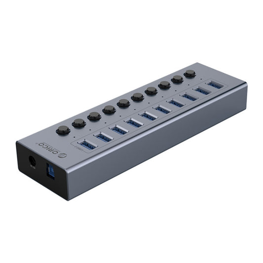 ORICO BT2U3-10AB-GY-BP 10 Ports USB 3.0 HUB with Individual Switches(UK Plug) - USB 3.0 HUB by ORICO | Online Shopping UK | buy2fix