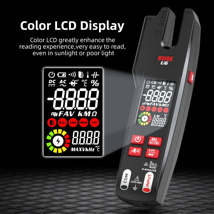 BSIDE U6 AC/DC Clamp-on Infrared Temperature Measurement Multimeter - Digital Multimeter by BSIDE | Online Shopping UK | buy2fix