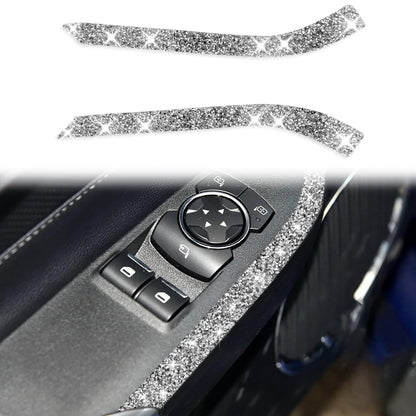 For Ford Mustang 2015-2020 Car Window Lift Side Diamond Decoration Sticker, Left and Right Drive - Car Interior Mouldings by buy2fix | Online Shopping UK | buy2fix