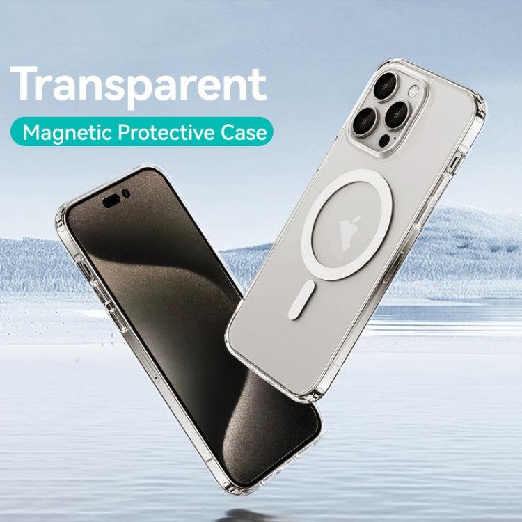 For iPhone 15 Pro USAMS Ice Magnet Series MagSafe PC + TPU Phone Case(Transparent) - iPhone 15 Pro Cases by USAMS | Online Shopping UK | buy2fix