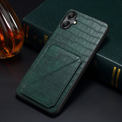 For Samsung Galaxy S23 5G Denior Imitation Crocodile Leather Back Phone Case with Holder(Green) - Galaxy S23 5G Cases by Denior | Online Shopping UK | buy2fix