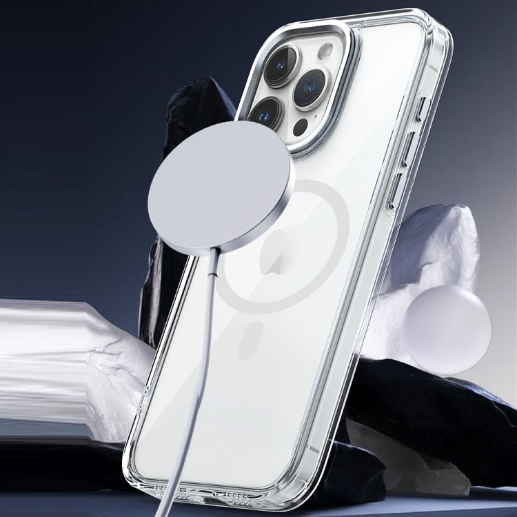 For iPhone 15 MagSafe Magnetic Clear Phone Case(Transparent) - iPhone 15 Cases by buy2fix | Online Shopping UK | buy2fix