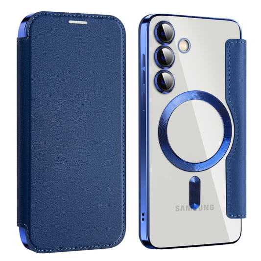 For Samsung Galaxy S24+ 5G MagSafe Magnetic RFID Anti-theft Leather Phone Case(Royal Blue) - Galaxy S24+ 5G Cases by buy2fix | Online Shopping UK | buy2fix