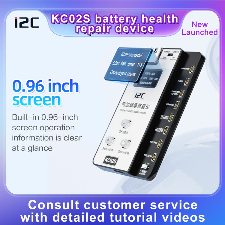 i2C KC02S Battery Health Recovery Device Activation Instrument For iPhone 11-15 Series - Test Tools by buy2fix | Online Shopping UK | buy2fix