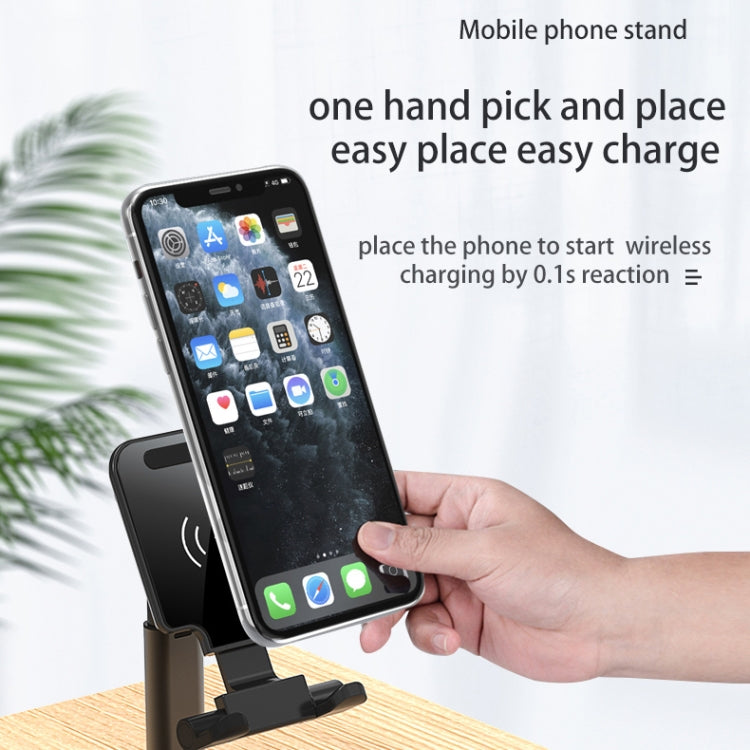 T6 2 in 1 Portable Folding Stand Wireless Charging, Style:Single Charge(White) - Apple Accessories by buy2fix | Online Shopping UK | buy2fix