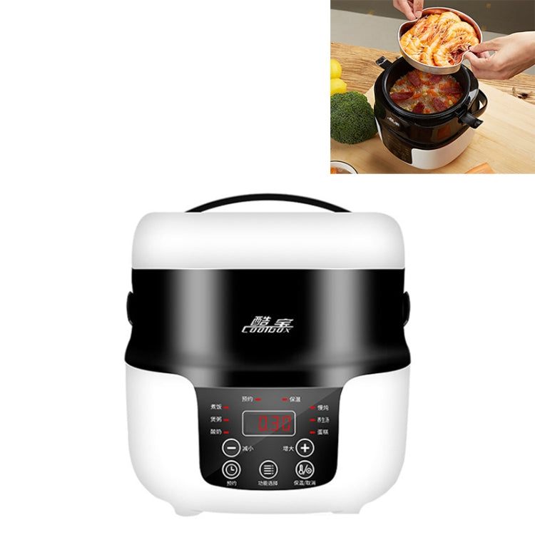 COOLBOX Vehicle Multi-function Mini Rice Cooker Capacity: 2.0L, Version:12-24V General Standard - Rice Cookers by buy2fix | Online Shopping UK | buy2fix