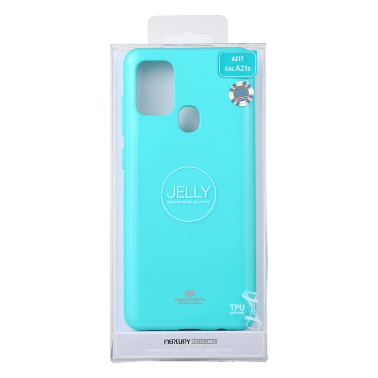 For Samsung Galaxy A21s GOOSPERY JELLY Full Coverage Soft Case(Mint Green) - Galaxy Phone Cases by GOOSPERY | Online Shopping UK | buy2fix