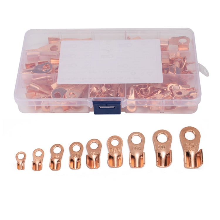 120 PCS Icstation Open Barrel Pure Copper Ring Lug Wire Crimp Terminals Assortment Kit - In Car by buy2fix | Online Shopping UK | buy2fix