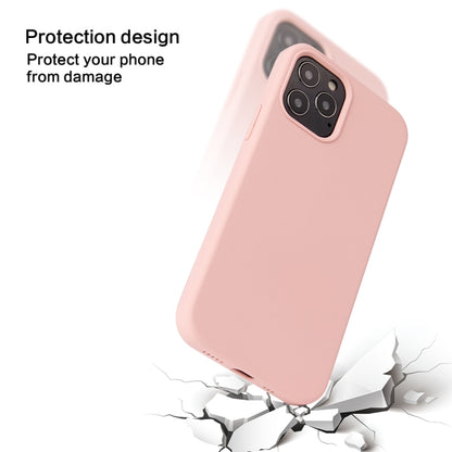 For iPhone 12 / 12 Pro Solid Color Liquid Silicone Shockproof Protective Case(Lavender Grey) - iPhone 12 / 12 Pro Cases by buy2fix | Online Shopping UK | buy2fix