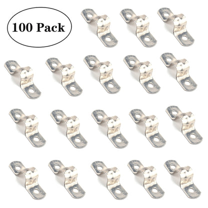 100 PCS M8 304 Stainless Steel Hole Tube Clips U-tube Clamp Connecting Ring Hose Clamp - In Car by buy2fix | Online Shopping UK | buy2fix