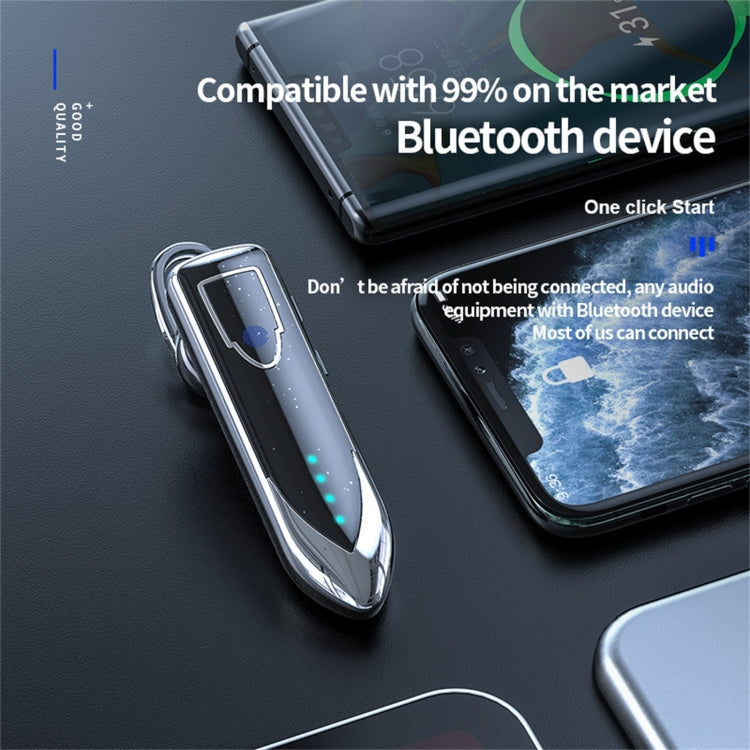 ME-3 Bluetooth 5.0 Business Style Touch Switch Bluetooth Earphone(Blue) - Bluetooth Earphone by buy2fix | Online Shopping UK | buy2fix