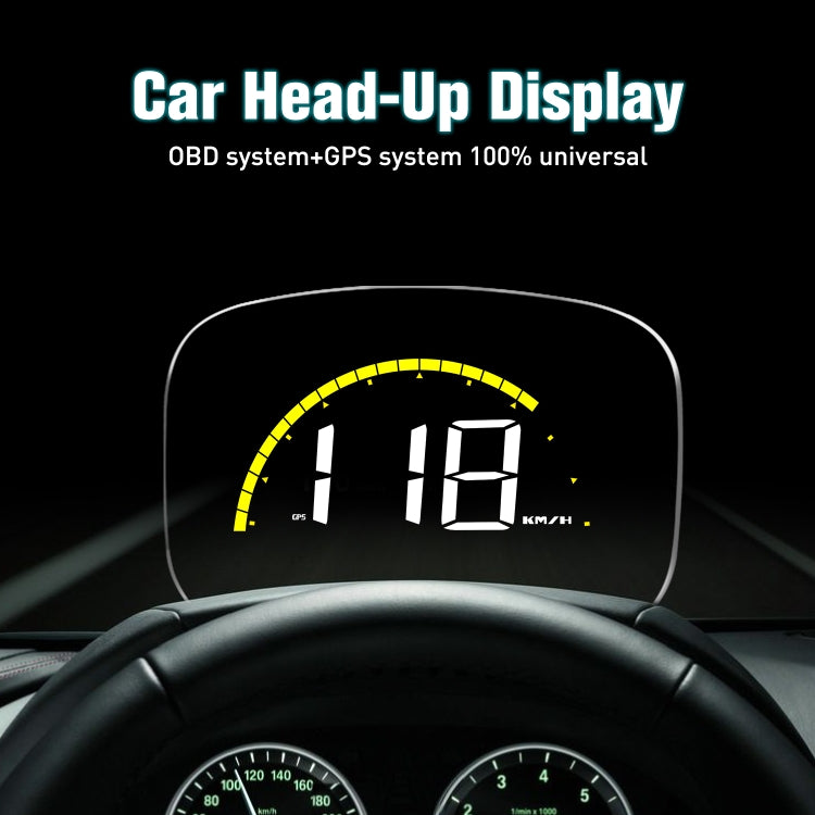 C700S OBD2 + GPS Mode Car HUD Head-up Display Fault Alarm - Head Up Display System by buy2fix | Online Shopping UK | buy2fix