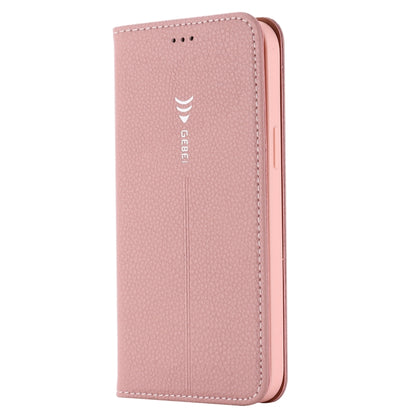 For iPhone 12 mini GEBEI PU+TPU Horizontal Flip Protective Case with Holder & Card Slots (Rose Gold) - iPhone 12 mini Cases by GEBEI | Online Shopping UK | buy2fix