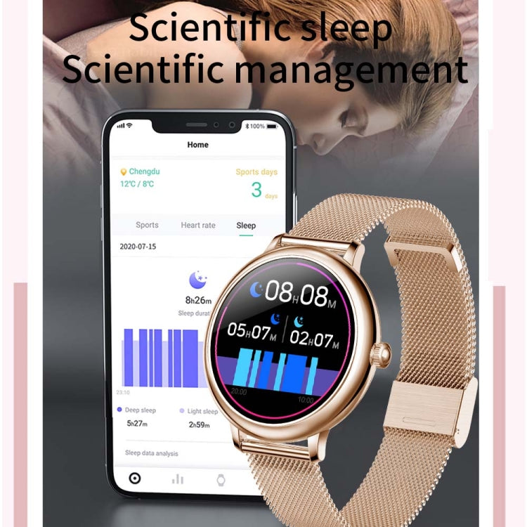 CF80 1.08 inch IPS Color Touch Screen Smart Watch, IP67 Waterproof, Support GPS / Heart Rate Monitor / Sleep Monitor / Blood Pressure Monitoring(Rose Gold) - Smart Wear by buy2fix | Online Shopping UK | buy2fix