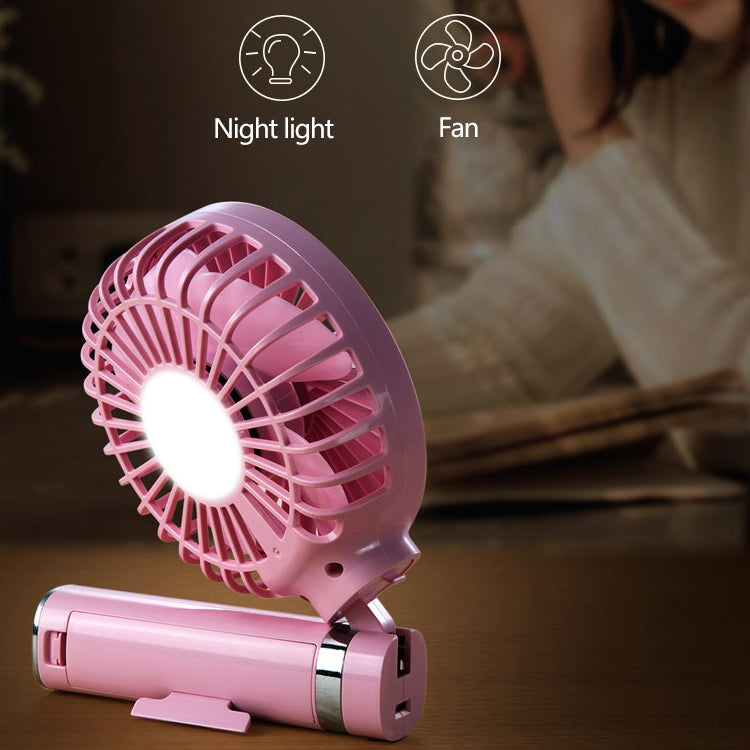 S2 Portable Foldable Handheld Electric Fan, with 3 Speed Control & Night Light (Sky Blue) - Consumer Electronics by buy2fix | Online Shopping UK | buy2fix