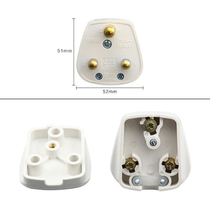 Three Pin Cylinder 15A Power Plug, UK Plug - Consumer Electronics by buy2fix | Online Shopping UK | buy2fix