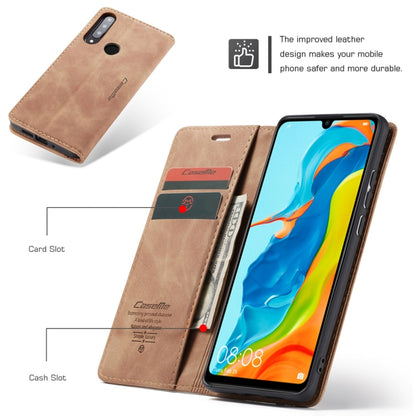 CaseMe-013 Multifunctional Retro Frosted Horizontal Flip Leather Case for Huawei P30 Lite, with Card Slot & Holder & Wallet (Brown) - Huawei Cases by CaseMe | Online Shopping UK | buy2fix