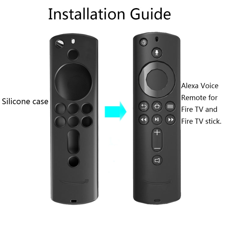 Non-slip Texture Washable Silicone Remote Control Cover for Amazon Fire TV Remote Controller (Blue) - Consumer Electronics by buy2fix | Online Shopping UK | buy2fix