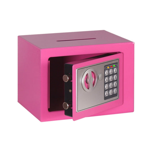 17E Home Mini Electronic Security Lock Box Wall Cabinet Safety Box with Coin-operated Function(Pink) - Security by buy2fix | Online Shopping UK | buy2fix