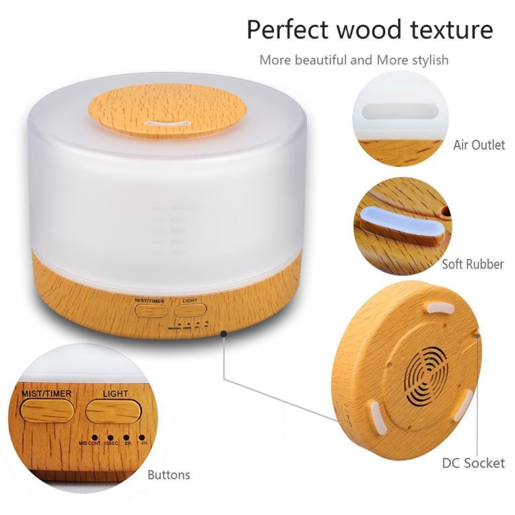 T700 Remote Control Wood Pattern Air Humidifier Automatic Alcohol Sprayer Essential Oil Diffuser Ultrasonic Mist Maker Ultrasonic Aroma Diffuser Atomizer Color LED, Capacity: 700ml, DC 24V, US Plug - Home & Garden by buy2fix | Online Shopping UK | buy2fix