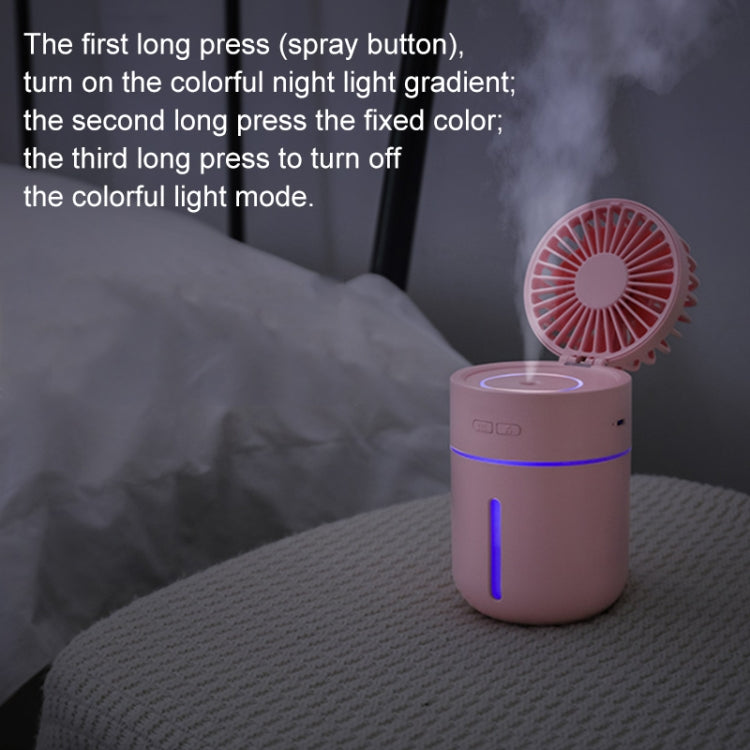 T9 Portable Adjustable USB Charging Desktop Humidifying Fan with 3 Speed Control (Pink) - Consumer Electronics by buy2fix | Online Shopping UK | buy2fix